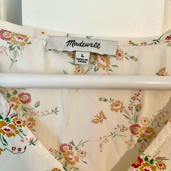 Madewell L Floral Tie-Front Top in Windowbox - Picture 4 of 8